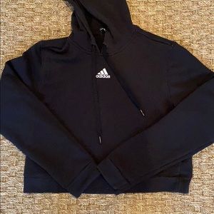 Black adidas cropped hoodie